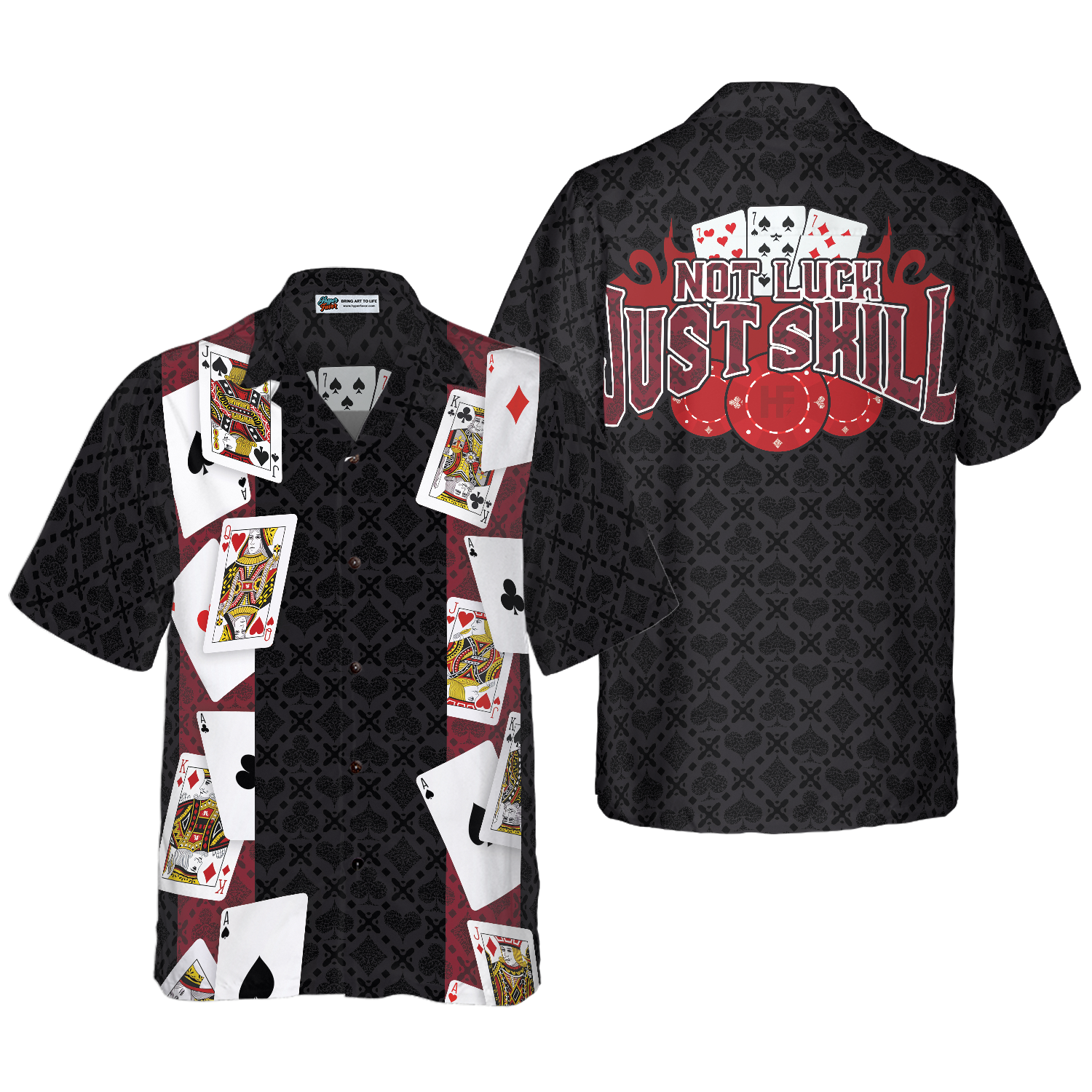 BlackJack Not Luck Just Skill Hawaiian Shirt - Hyperfavor