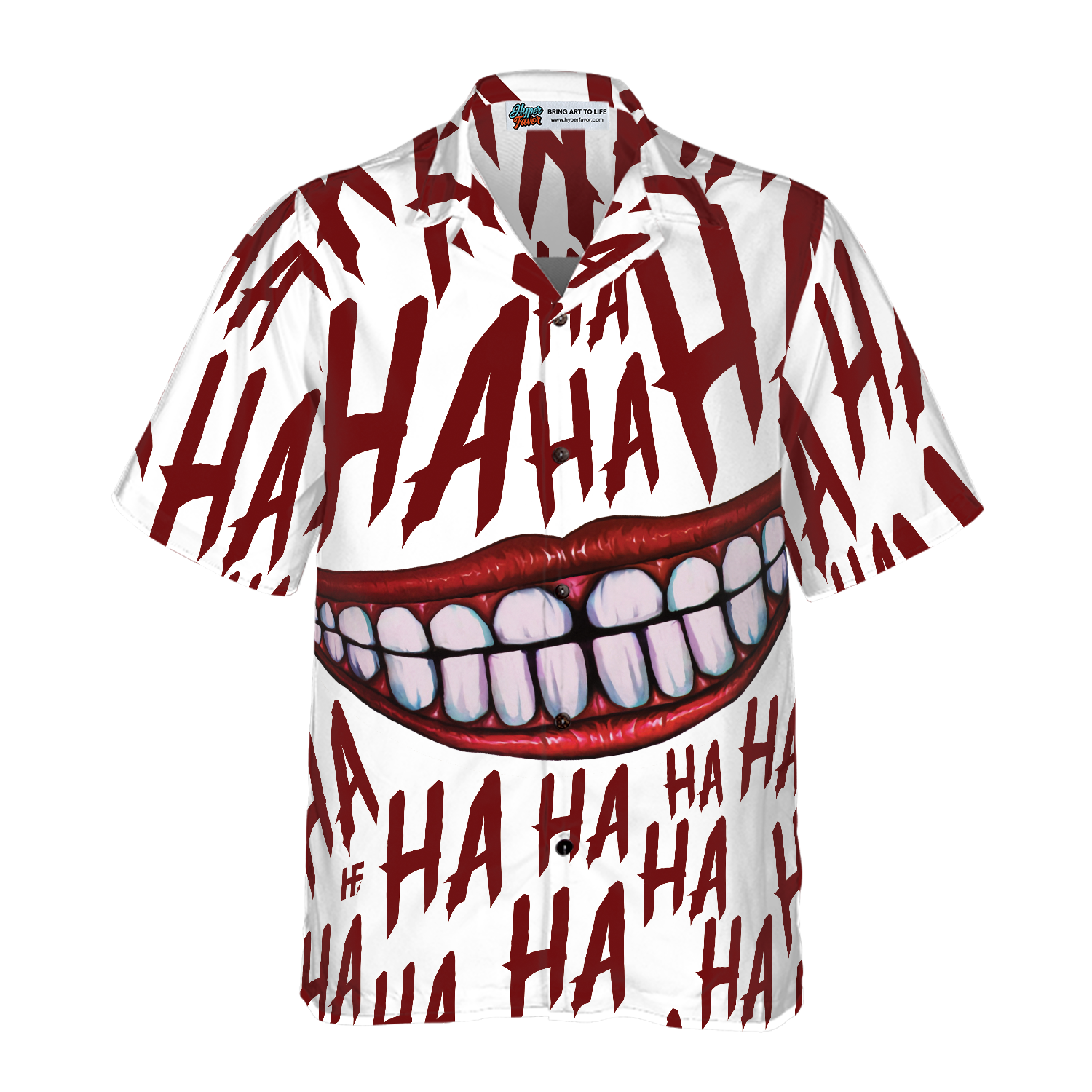 Scary Halloween Clown Smile Hawaiian Shirt - Hyperfavor