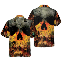 Party At Halloween Night Hawaiian Shirt - Hyperfavor