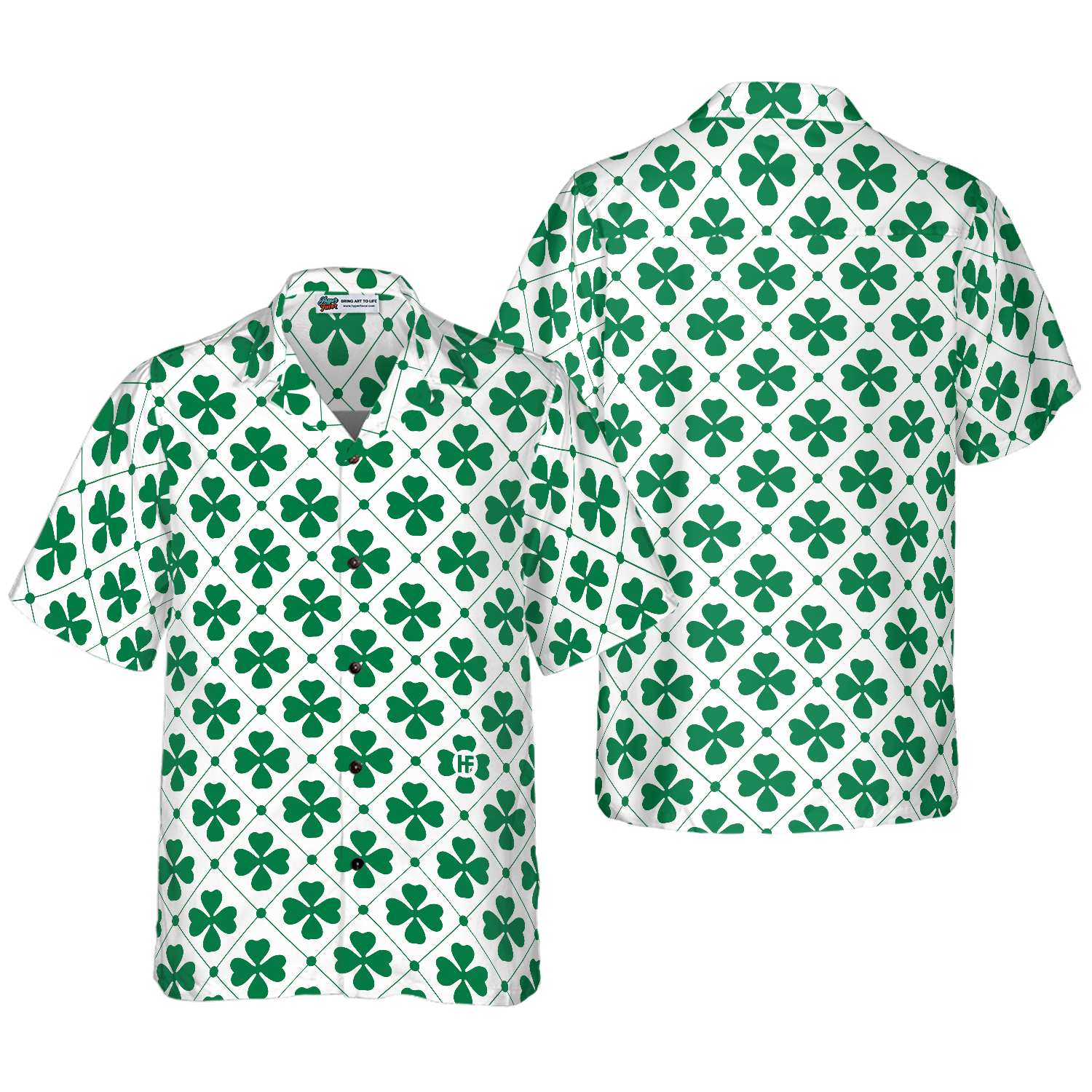 Four Leaf St Patrick's Day Hawaiian Shirt - Hyperfavor