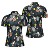 Tropical Floral Tennis Shirt For Women Short Sleeve Women Polo Shirt - Hyperfavor