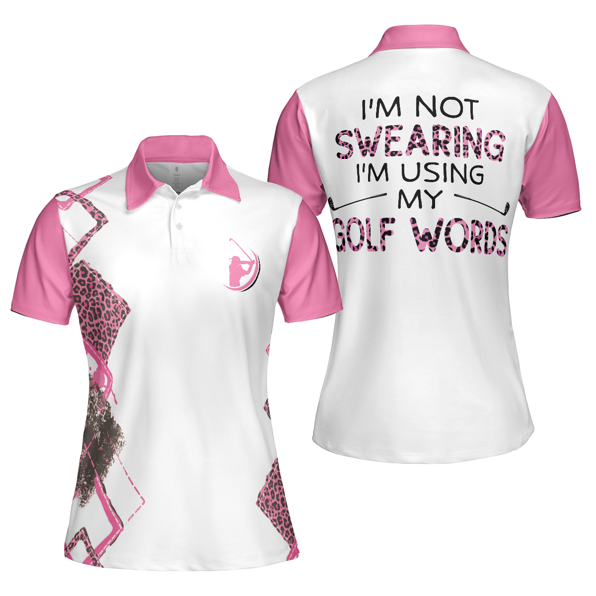 I'm Not Swearing I'm Using My Golf Words Golf Short Sleeve Women Polo Shirt, Cool Gift For Female Golfers - Hyperfavor