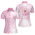 Faith Hope Love Breast Cancer Awareness Short Sleeve Women Polo Shirt, Pink Breast Cancer Awareness Shirt - Hyperfavor