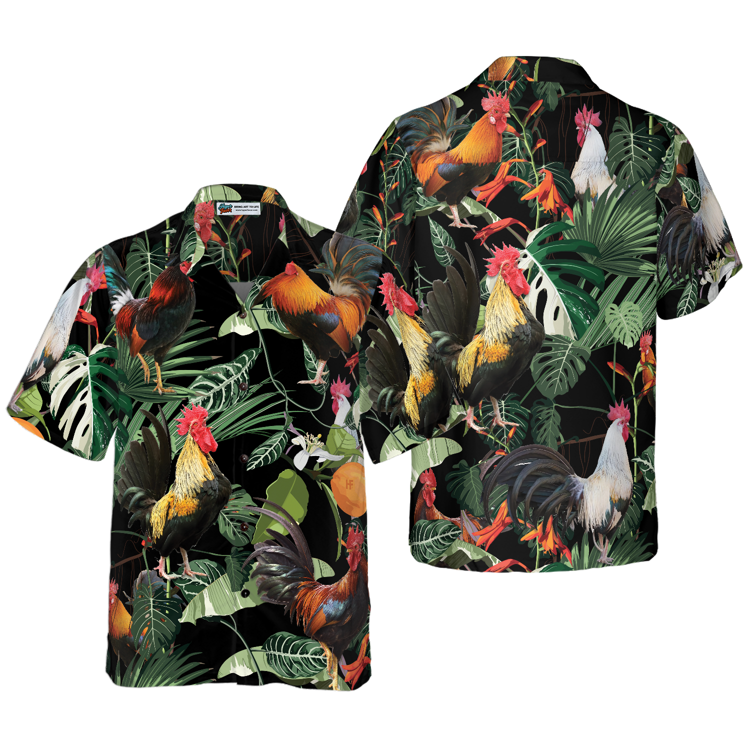 Happy Rooster Hawaiian Shirt - Hyperfavor