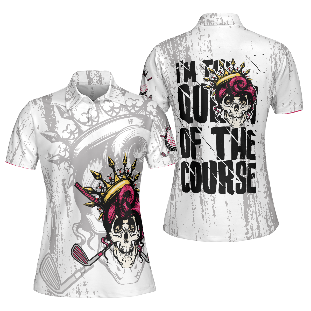 I'm The Queen Of The Course Short Sleeve Women Polo Shirt - Hyperfavor