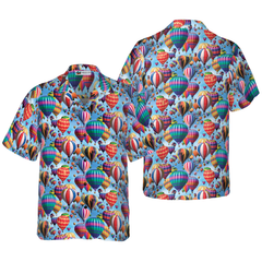 Hot Air Balloon Hawaiian Shirt - Hyperfavor