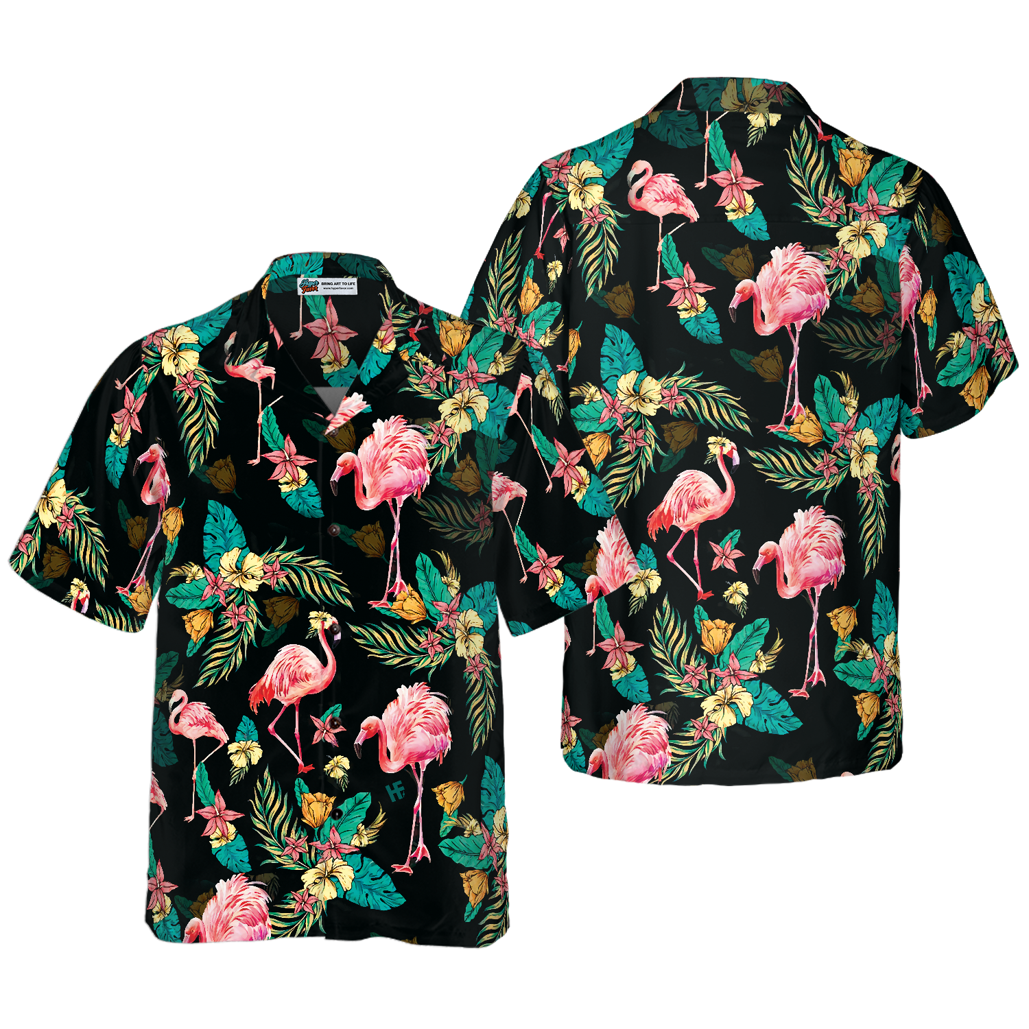 Flamingo Tropical Pattern V2 Hawaiian Shirt - Hyperfavor