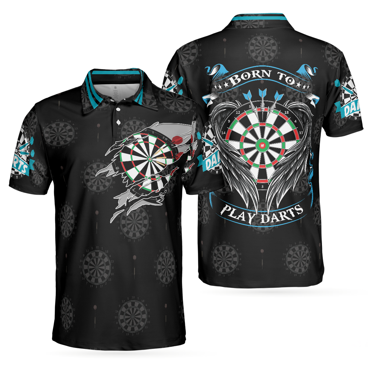 Born To Play Darts Shirt For Men Polo Shirt, Black Darts Shirt, Top Gift Idea For Male Darts Players - Hyperfavor