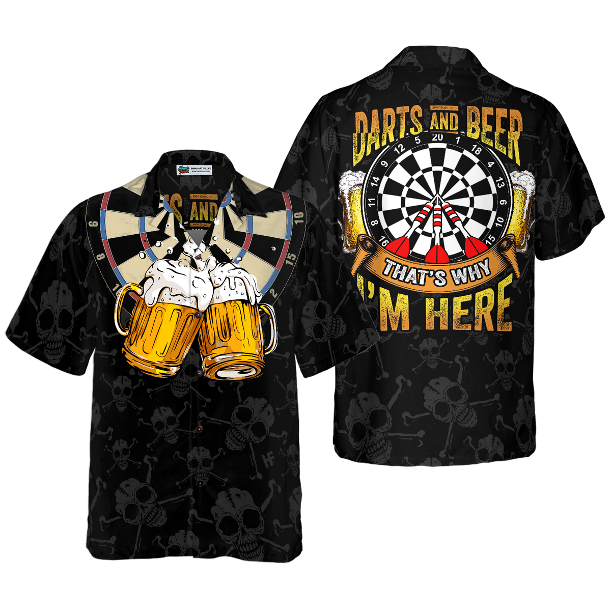 Darts And Beer Hawaiian Shirt, Best Gift For Beer Lovers - Hyperfavor