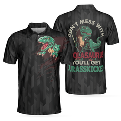 Poolasaurus Polo shirt, Black Billiards Shirt Design For Billiards Lovers, Cool Dinasour Polo Shirt - Hyperfavor