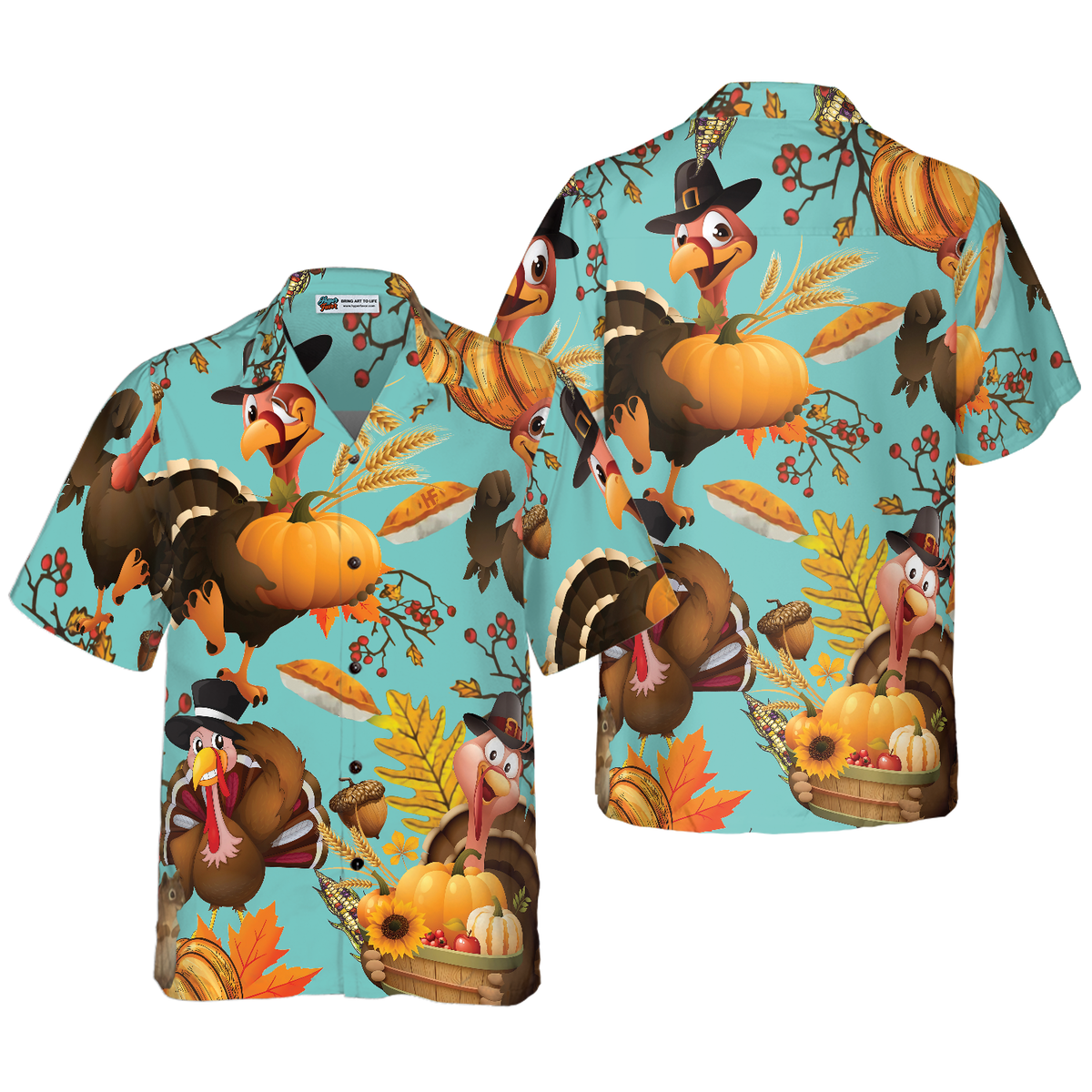 Turkey For Thanksgiving Hawaiian Shirt, Thanksgiving Gobble Shirt, Gift For Thanksgiving Day - Hyperfavor