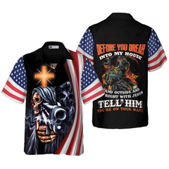 Gun And God Shirt For Men Hawaiian Shirt - Hyperfavor