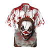 Scary Halloween Clown Faces Hawaiian Shirt - Hyperfavor