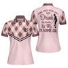 Some Girls Play Golf And Drink Too Much Short Sleeve Women Polo Shirt, Funny Argyle Pattern Golf Shirt For Ladies - Hyperfavor