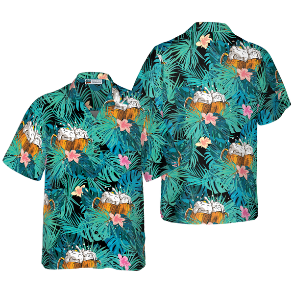 Men's Brewers Hawaiian Shirt Tropical Summer Beach - Listentee