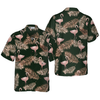 Flamingo Rose Gold Pattern Hawaiian Shirt - Hyperfavor