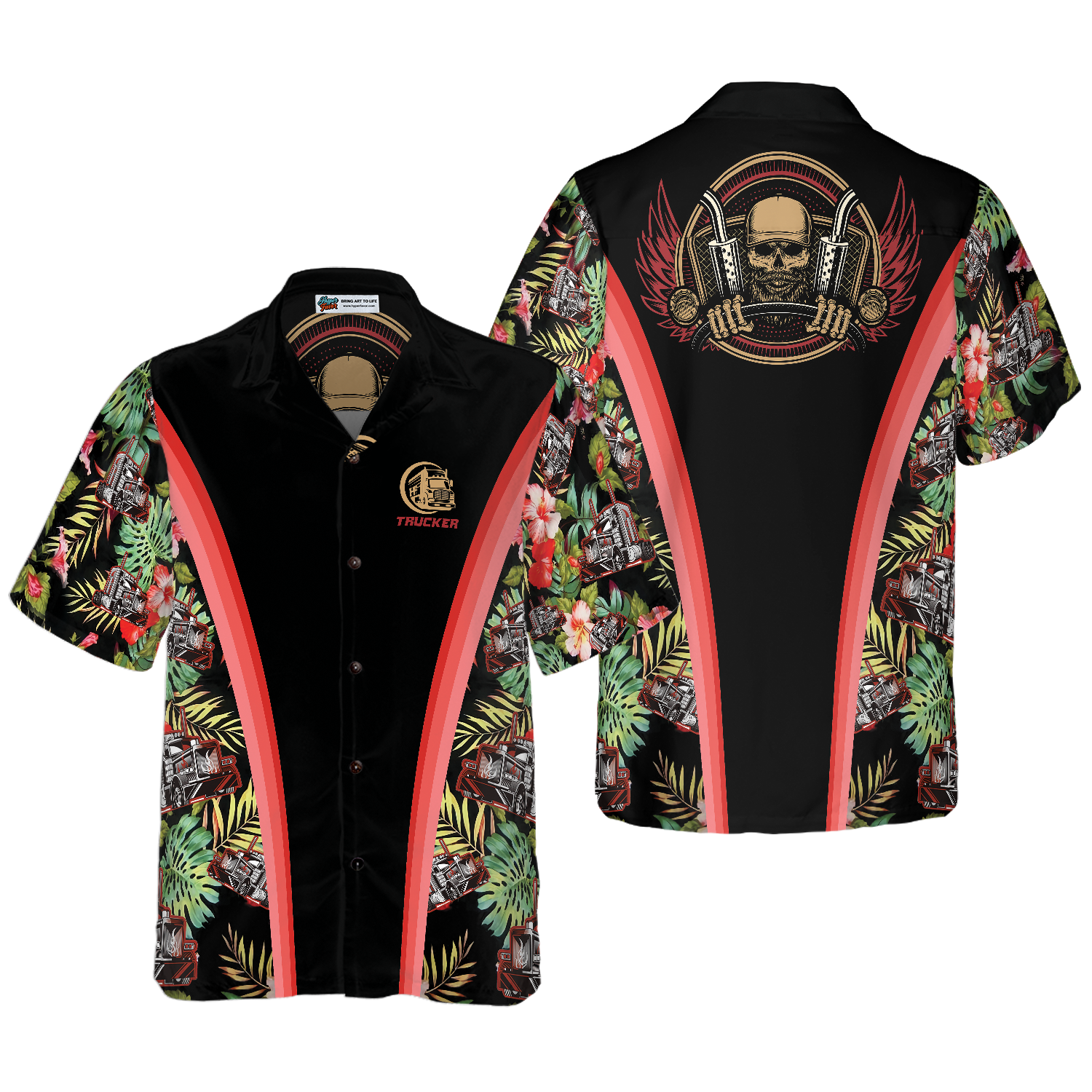 Trucker Tropical Hawaiian Shirt - Hyperfavor