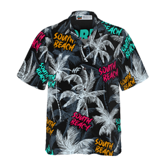 Coronado Beach Coconut Tree Seamless Hawaiian Shirt - Hyperfavor