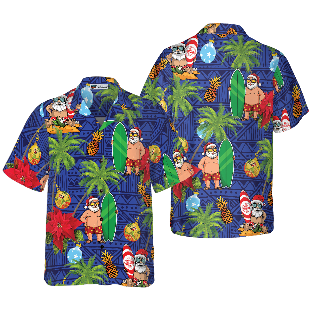 Merry Christmas Santa Claus 1 Hawaiian Shirt - Hyperfavor