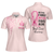 In This Family No One Fight Alone Breast Cancer Awareness Short Sleeve Women Polo Shirt - Hyperfavor