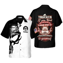 Trucker Proud Skull 1 Hawaiian Shirt - Hyperfavor