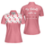 Science Pink Argyle Pattern Short Sleeve Women Polo Shirt - Hyperfavor