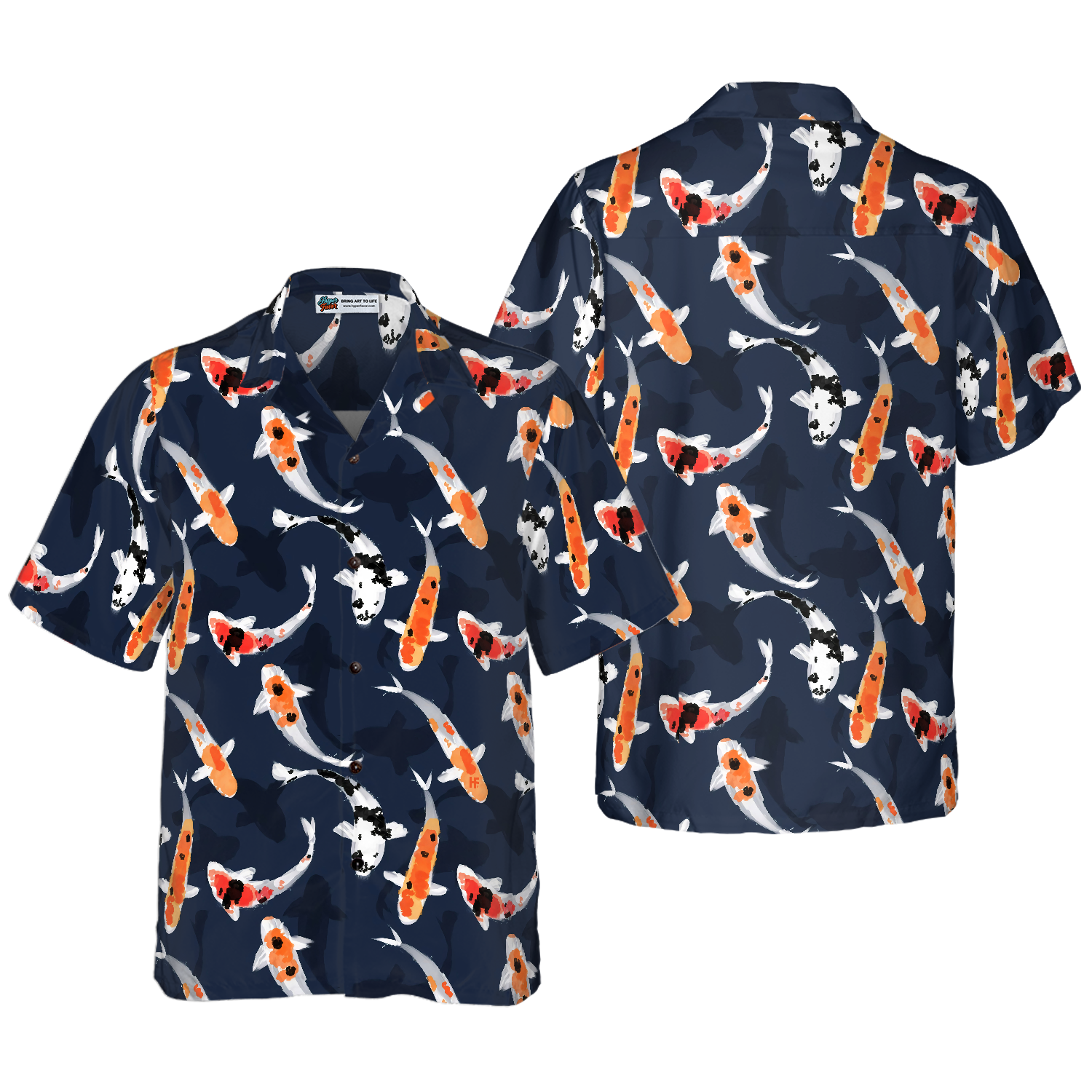 Koi Fish Pattern v3 Hawaiian Shirt - Hyperfavor