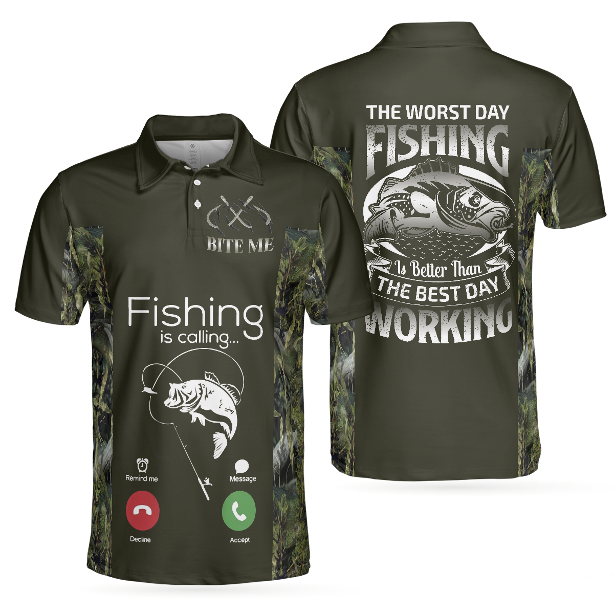 The Worst Day Fishing Is Better Than The Best Day Working, Fishing Is Calling Polo Shirt, Best Fishing Shirt For Men - Hyperfavor