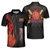 Cricket Flame Short Sleeve Black Polo Shirt For Golf, American Flag Polo Shirt, Best Cricket Shirt For Men - Hyperfavor