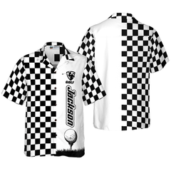 Checkboard Style Golf Custom Hawaiian Shirt - Hyperfavor