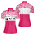 Plan For The Day Pink Golf Short Sleeve Women Polo Shirt - Hyperfavor