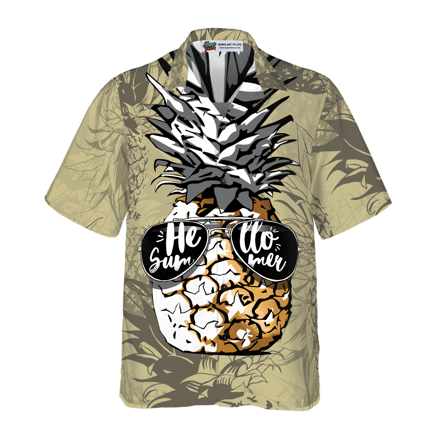 Pineapple Hello Summer Hawaiian Shirt - Hyperfavor