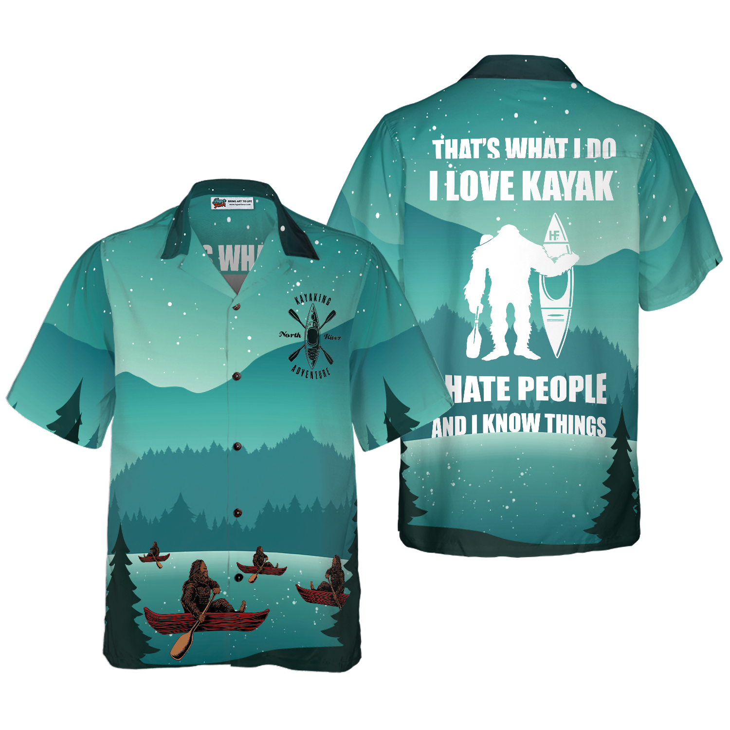 Darryl Love Kayak & Hate People Hawaiian Shirt - Hyperfavor