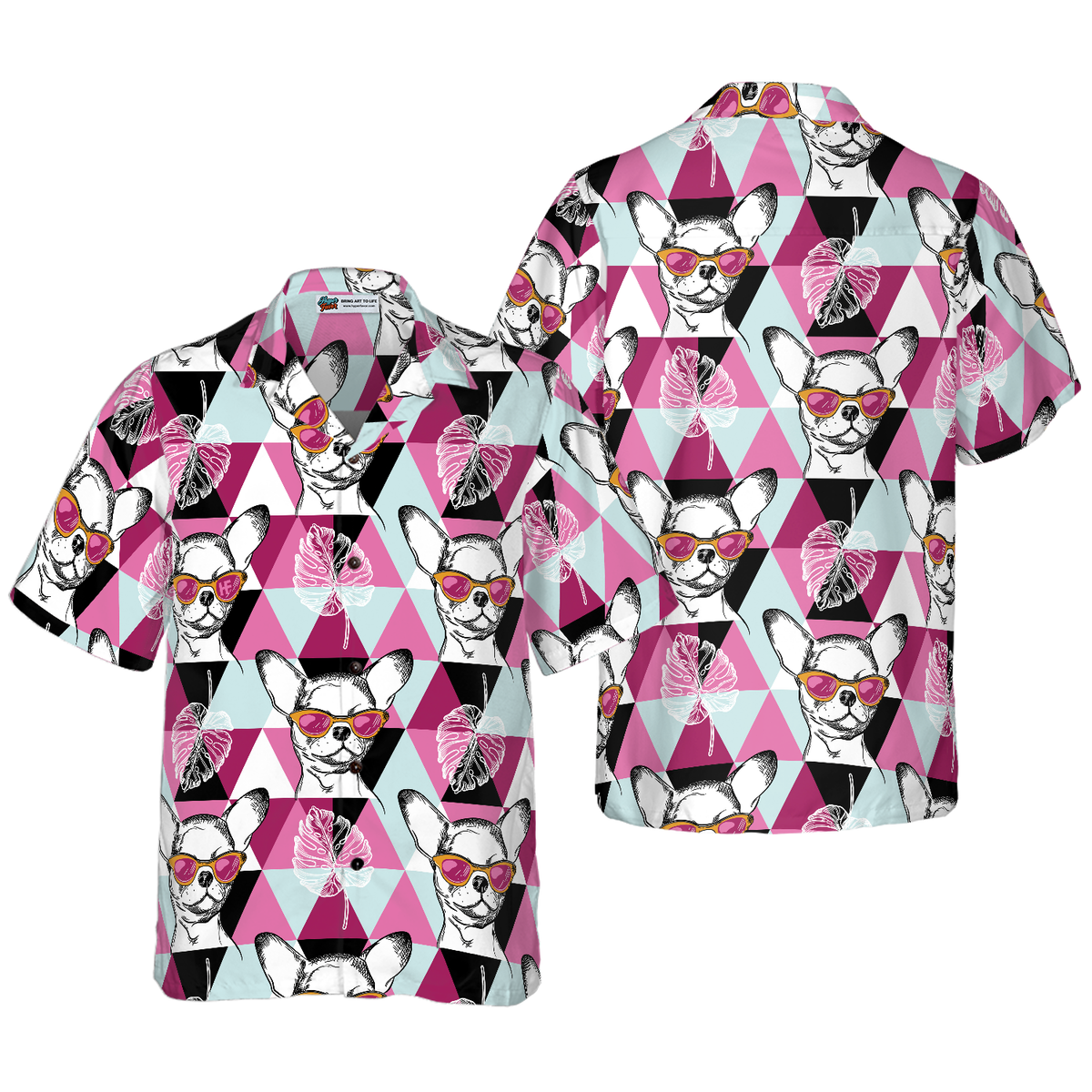 Chill Chihuahua Wearing Sunglasses Hawaiian Shirt - Hyperfavor