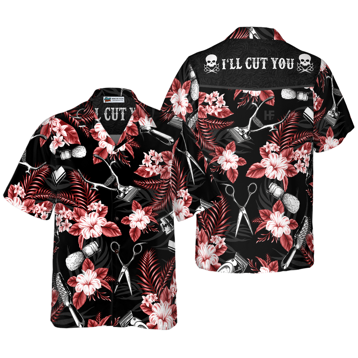 Hair Stylist I'll Cut You Hawaiian Shirt - Hyperfavor