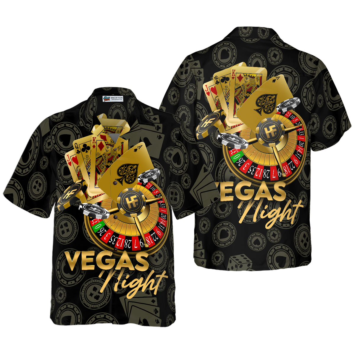 Vegas Night in Casino Hawaiian Shirt - Hyperfavor