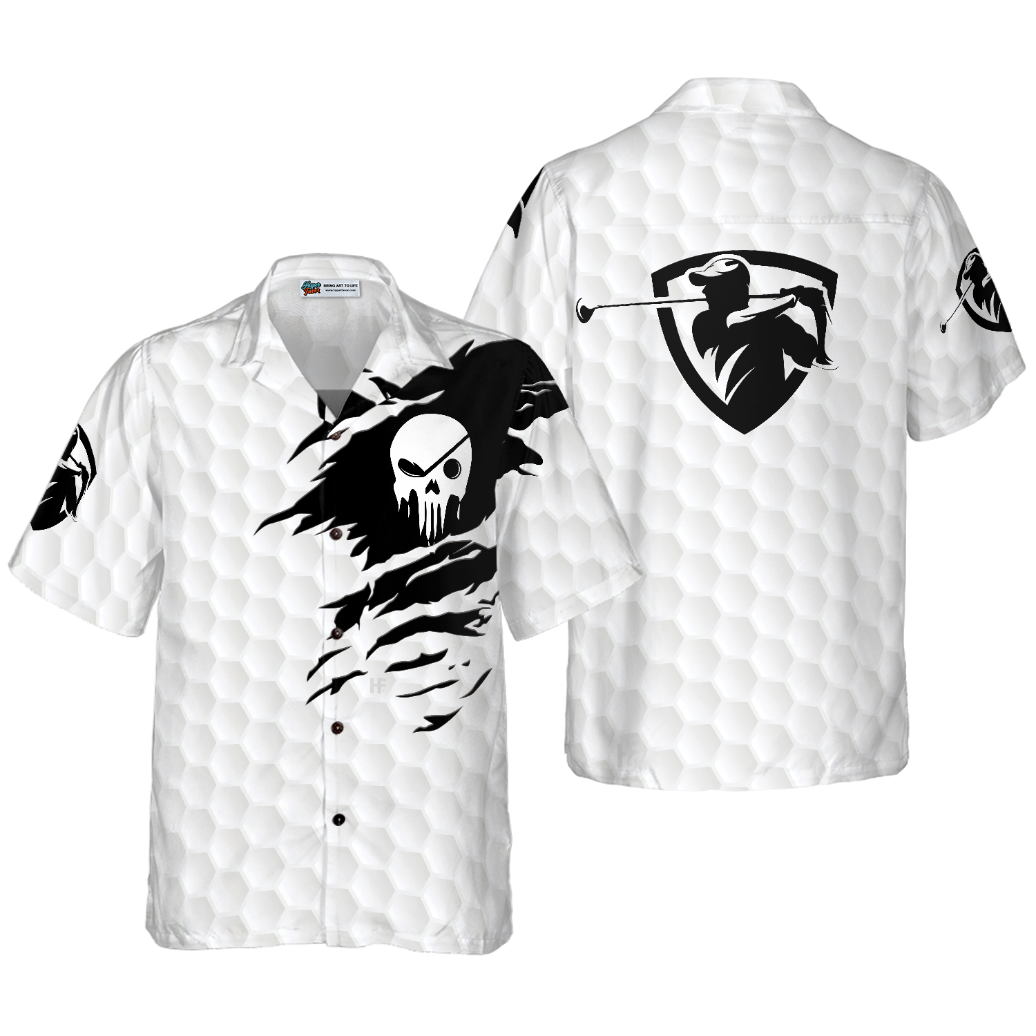 The Golf Skull Hawaiian Shirt - Hyperfavor