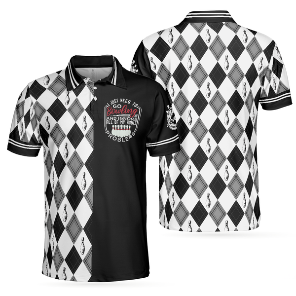 Custom Bowling Jerseys - Men's Spiked Swoosh Polo