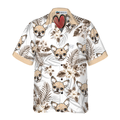 Personalized Peace Love Chihuahua Custom Hawaiian Shirt - Hyperfavor