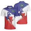 Texas Flag All Over Print Polo Shirt For Golf, Texas Map And Flag Polo Shirt, Texas Proud Shirt For Men - Hyperfavor