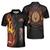 Flame American Football Black Polo Shirt, American Flag Football Polo Shirt, Best Football Shirt For Men - Hyperfavor