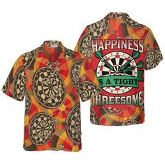 Happiness Is a Tight Threesome Darts Hawaiian Shirt - Hyperfavor