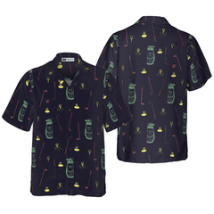 Hand Drawn Golf Seamless Pattern Hawaiian Shirt - Hyperfavor