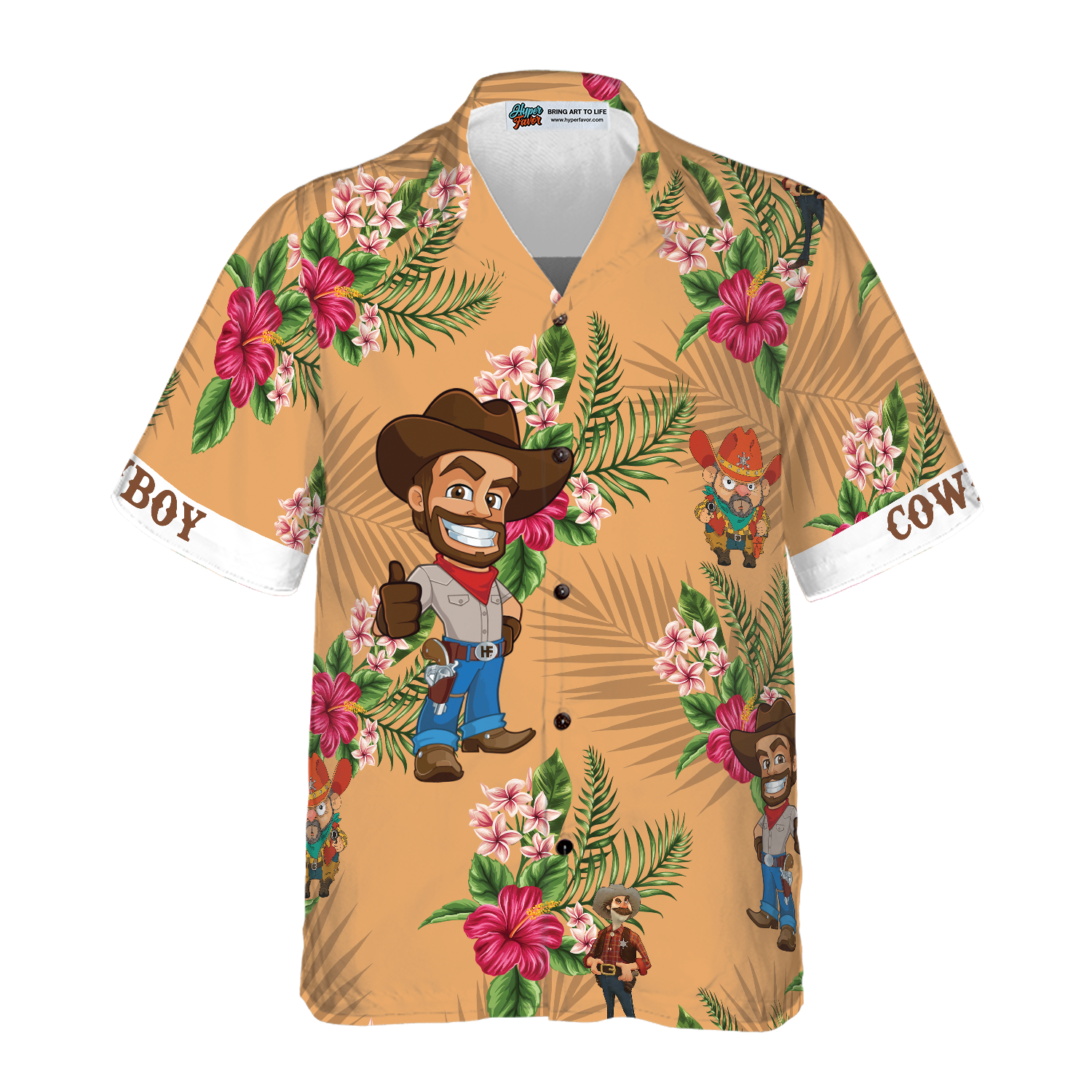 Don't Mess With Cowboy Hawaiian Shirt - Hyperfavor