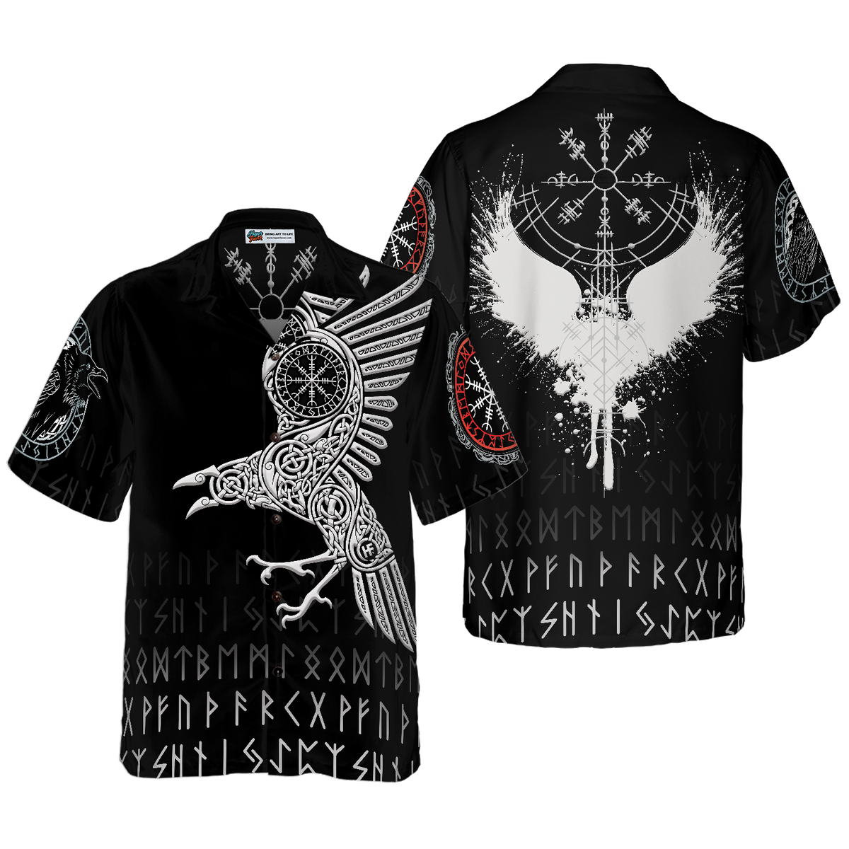 Norse Mythology The Raven Of Odin Hawaiian Shirt - Hyperfavor