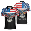 Billiards American Eagle Polo Shirt, Cool American Flag Billiards Shirt For Men, Best Billiards Gift Idea - Hyperfavor