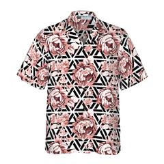 Rose Gold Flowers Hawaiian Shirt - Hyperfavor