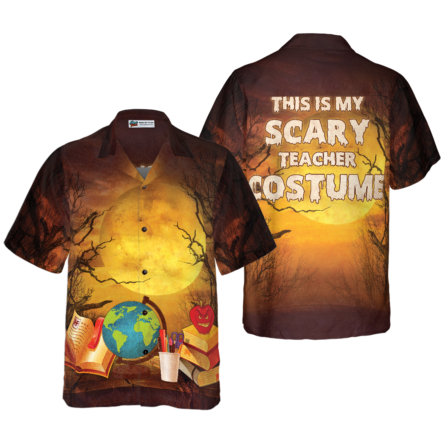 This Is My Scary Teacher Costume Teacher Hawaiian Shirt, Halloween Shirt For Teachers, Unique Teacher Gift Idea - Hyperfavor