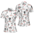 Floral Tennis Player Shirt Short Sleeve Women Polo Shirt - Hyperfavor