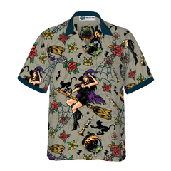 Halloween Witches Night Shirt For Men Hawaiian Shirt - Hyperfavor